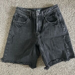 Black Jean shorts